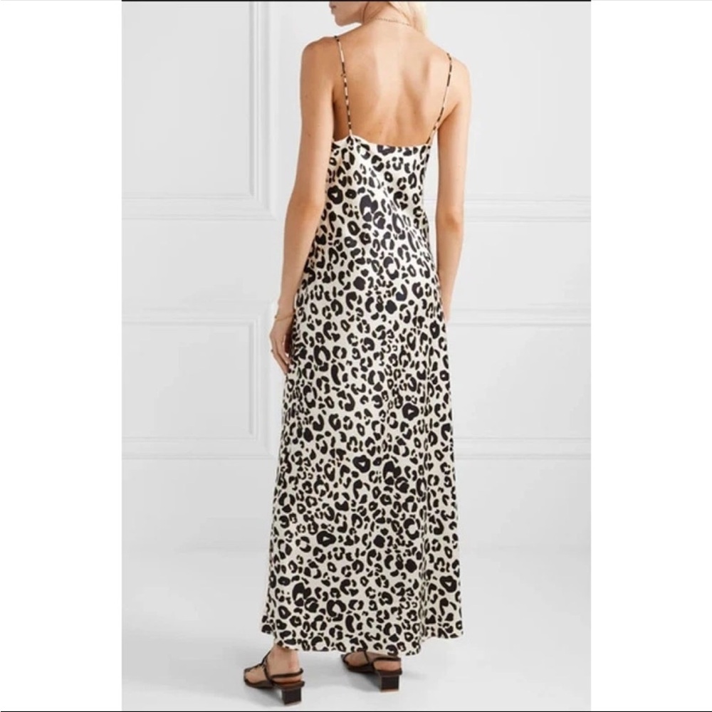 Anine Bing Rosemary Silk Leopard-Print Slip Dress Large $450 - Picture 7 of 8